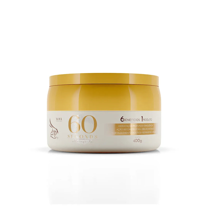 Máscara ZAP Condicionante 60 Seconds 6 Beneficios 1 produto  400g